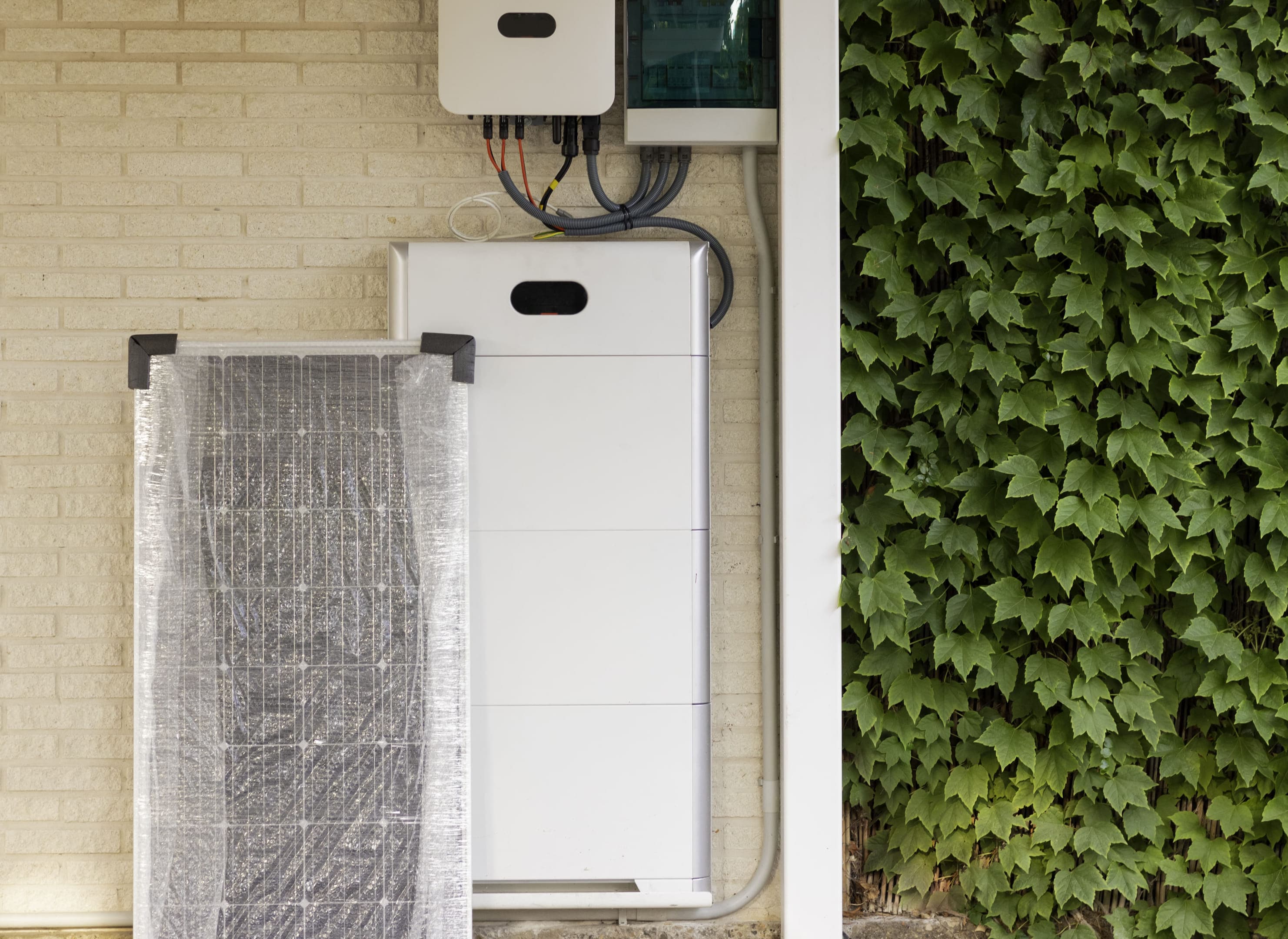 Buitenunit in aanbouw (warmtepomp en/of batterij)